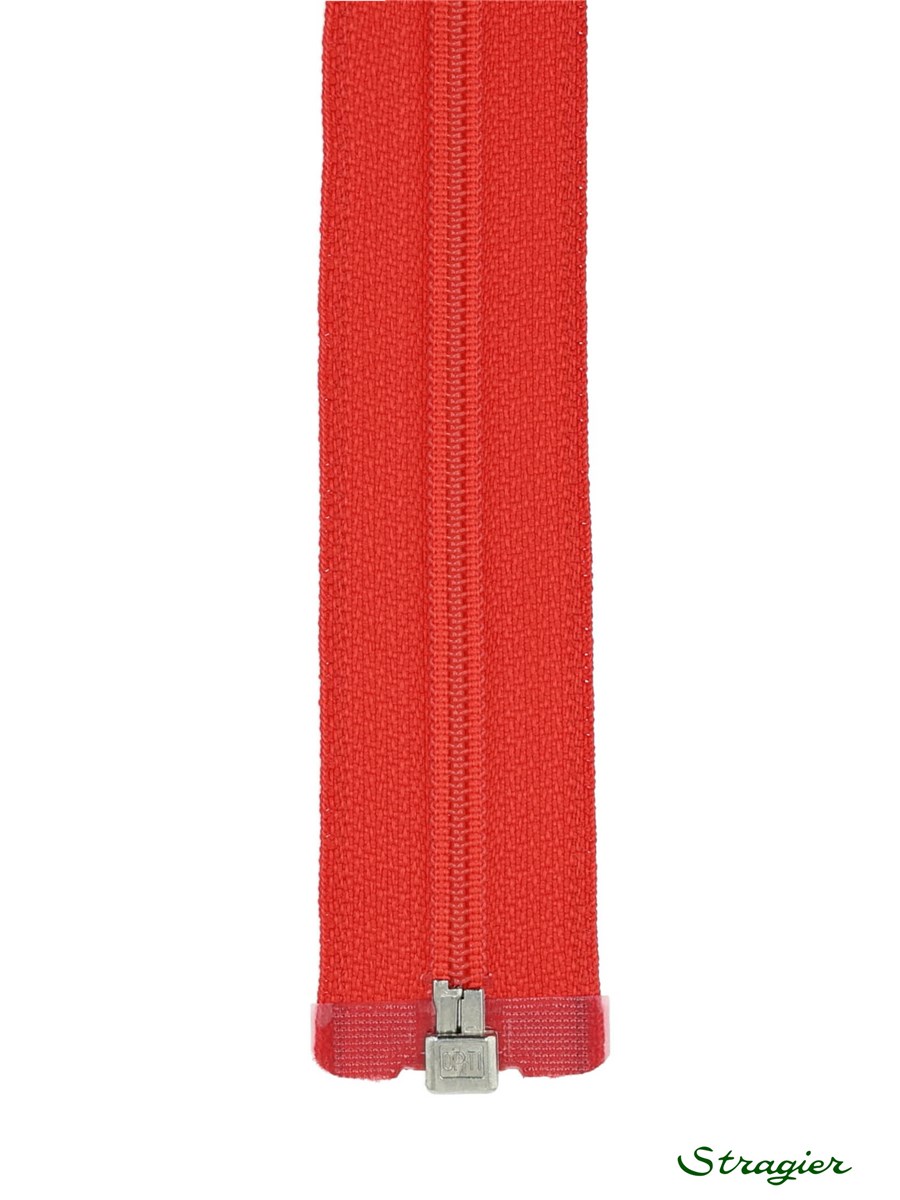 Spiral Zip - 6mm - Open End - Rouge Tomate - 70 cm