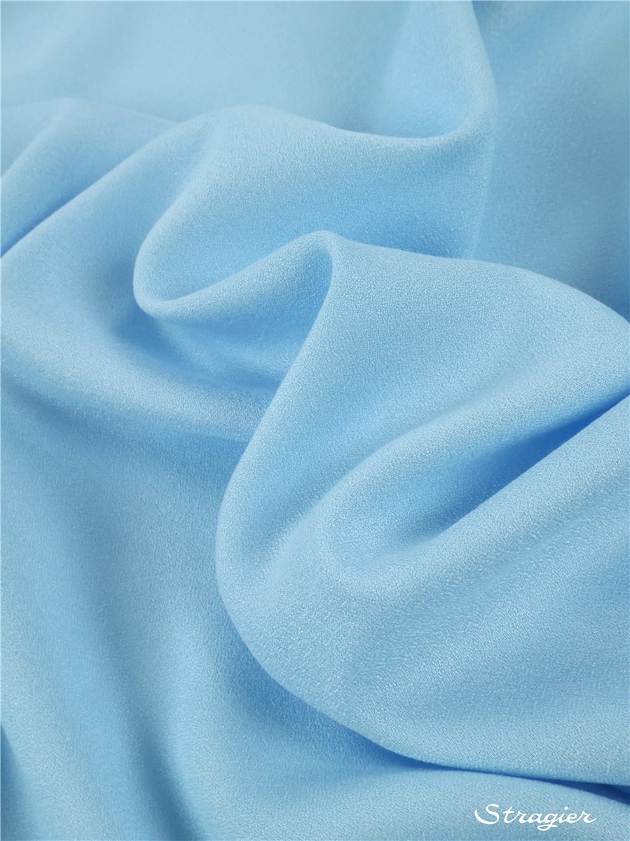 Crêpe Viscose Soft - uni - Bleu Nuage clair