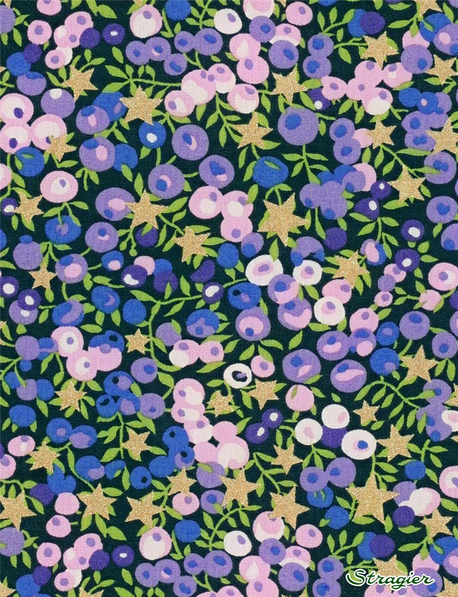 Liberty Tana Lawn - Wiltshire Stars - Myrtille-Or 