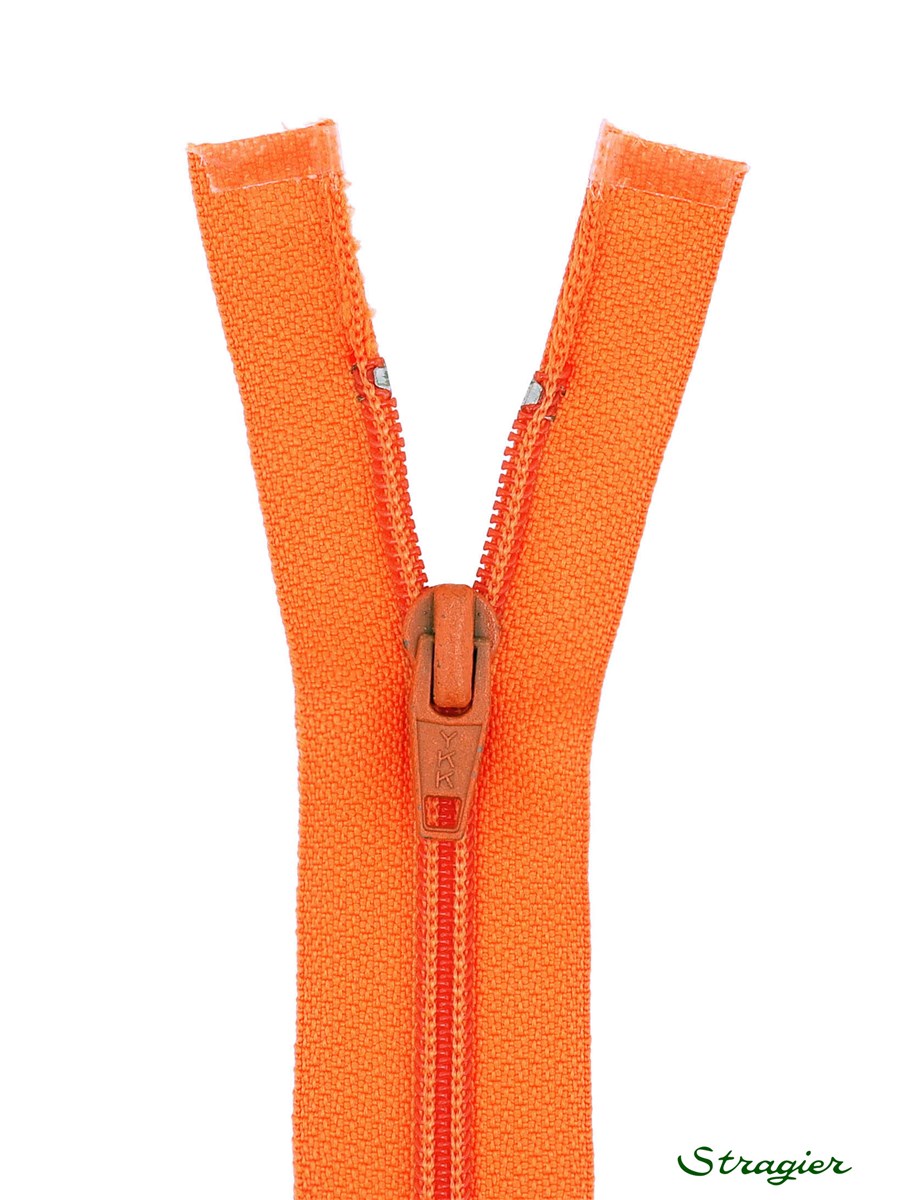 Spiral Zip - 6mm - Open End - Orange - 100 cm