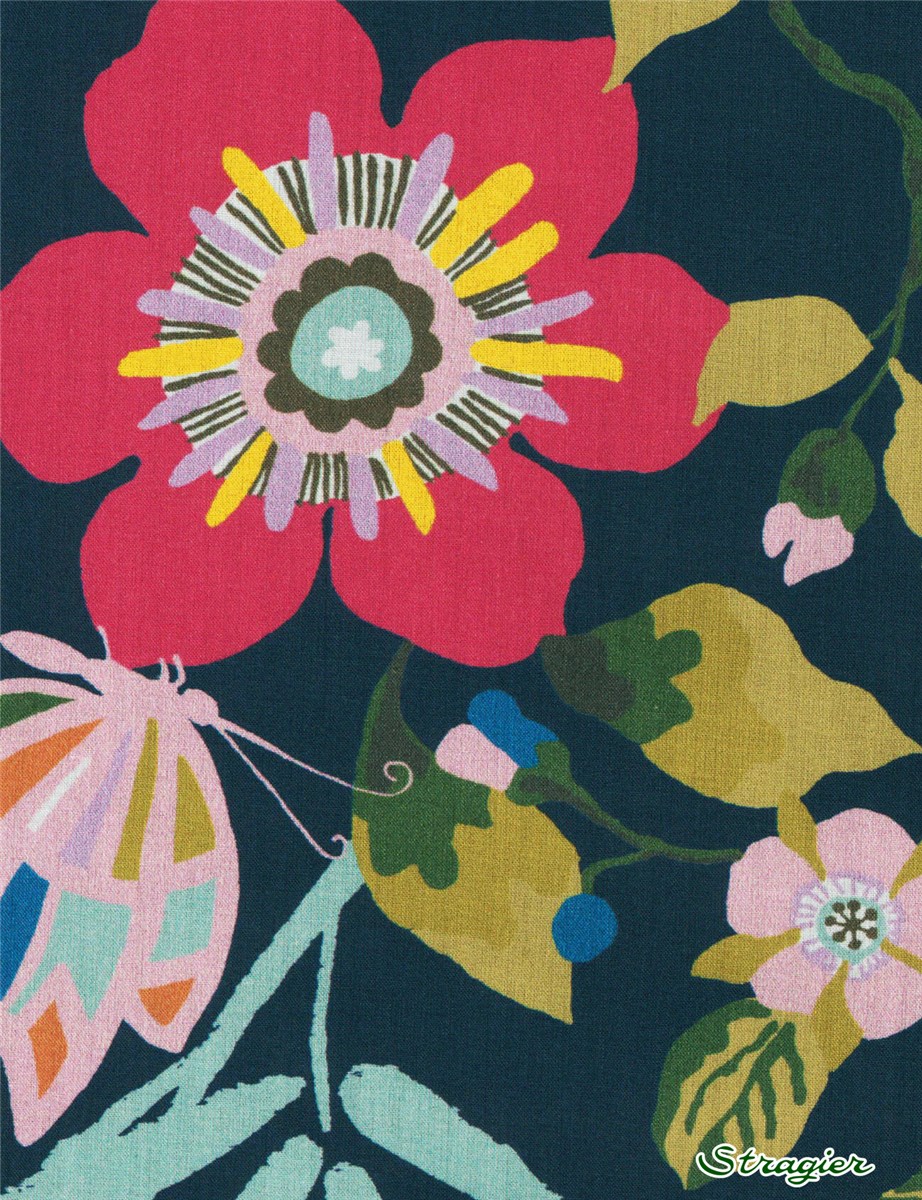 Liberty Tana Lawn - Pavilion - Réglisse 