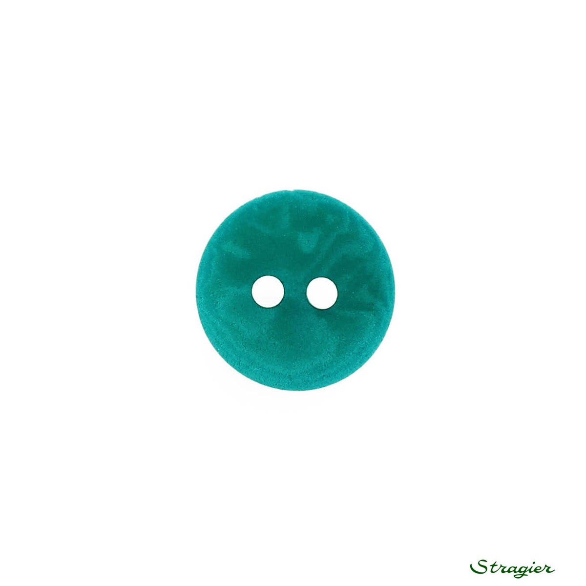 Boutons Corozo - 2 trous - Vert Emeraude - 12 mm