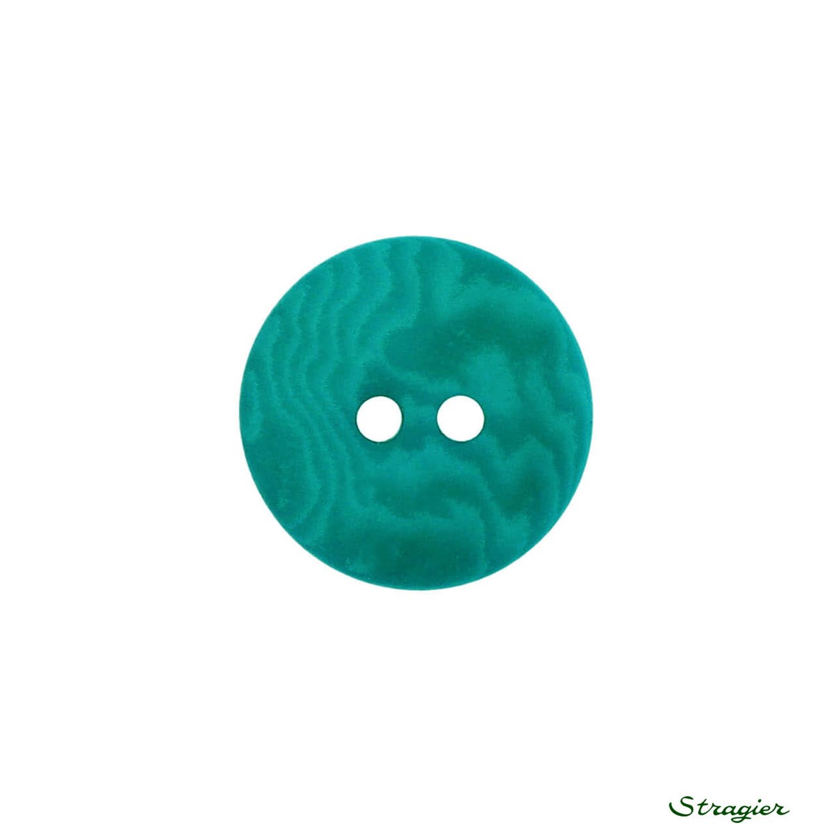 Boutons Corozo - 2 trous - Vert Emeraude - 15 mm
