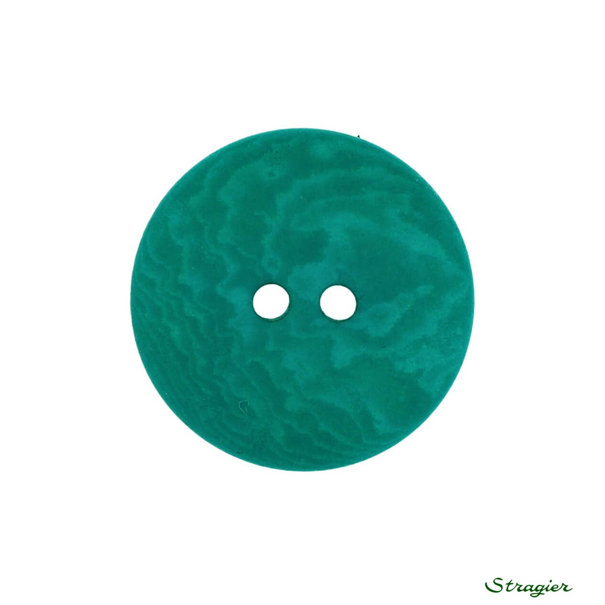 Ivory-Nut Buttons - 2 trous - Vert Emeraude - 20 mm