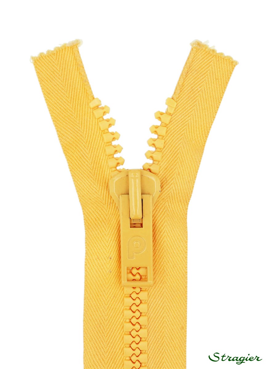 Zip - maille moulée 8mm - Séparable - Jaune Tournesol - 45 cm