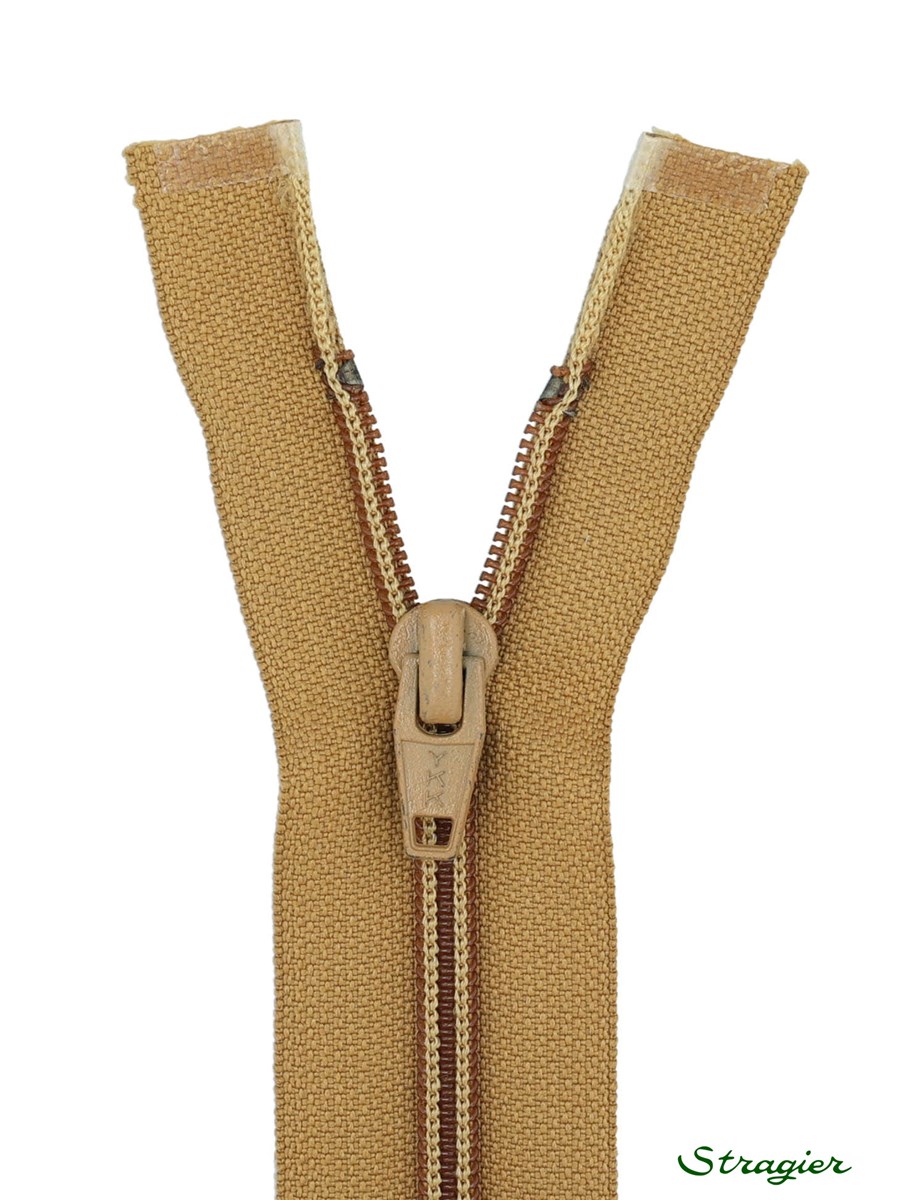 Zip - maille spirale 6mm - Séparable - Brun doré - 60 cm