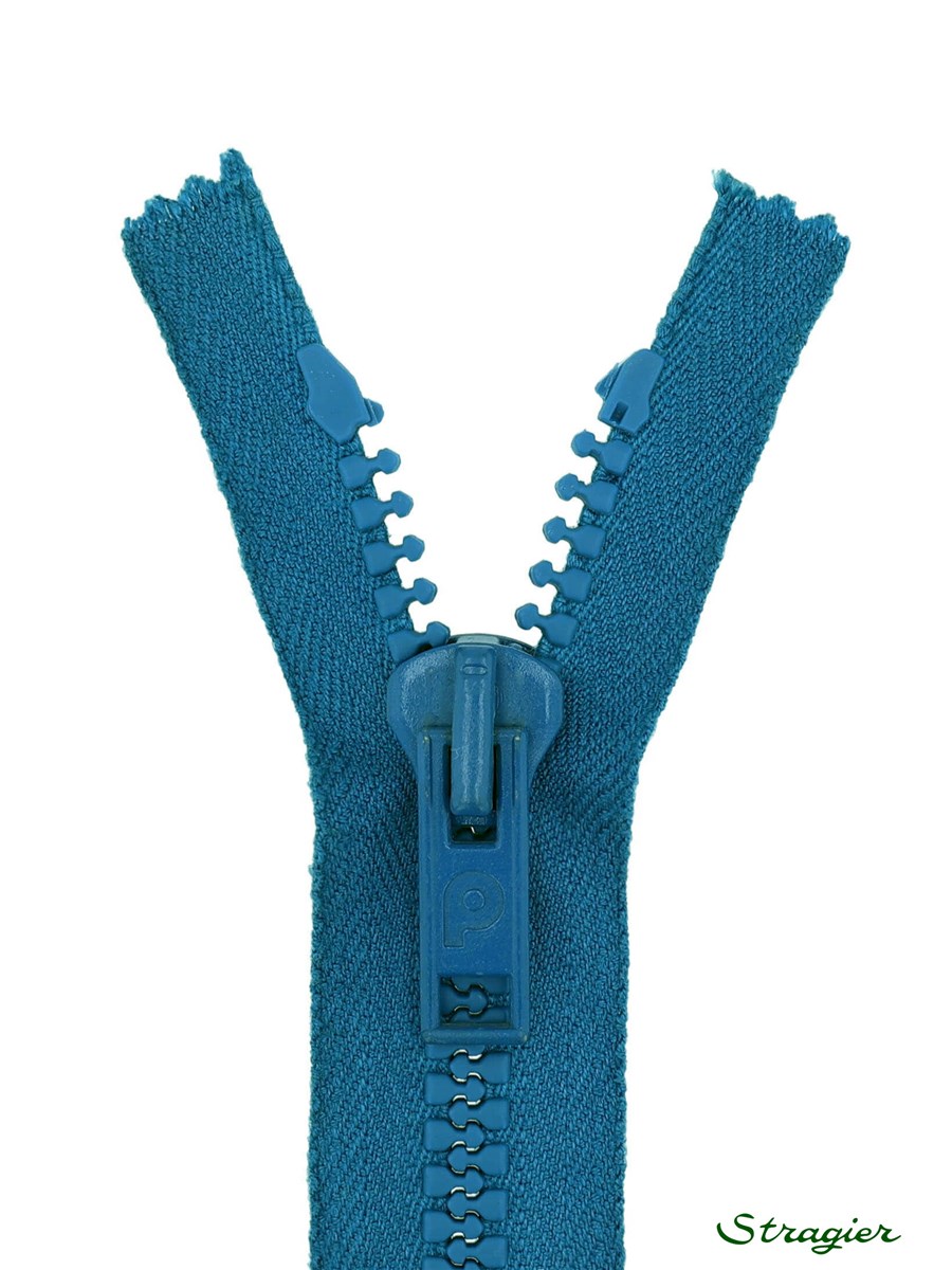 Moulded Plastic Zip - 8mm - Open End - Dark blue - 25 cm