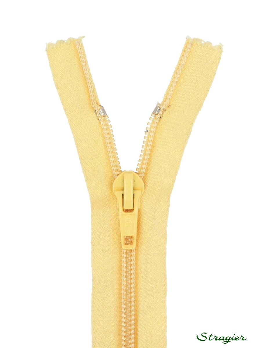 Zip - maille spirale 6mm - Séparable - Crème de banane - 25 cm