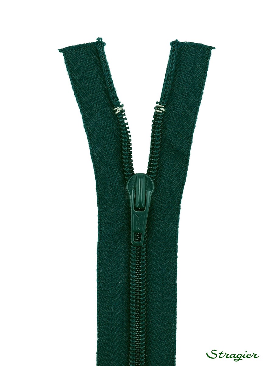 Zip - maille spirale 6mm - Séparable - Vert canard foncé - 60 cm
