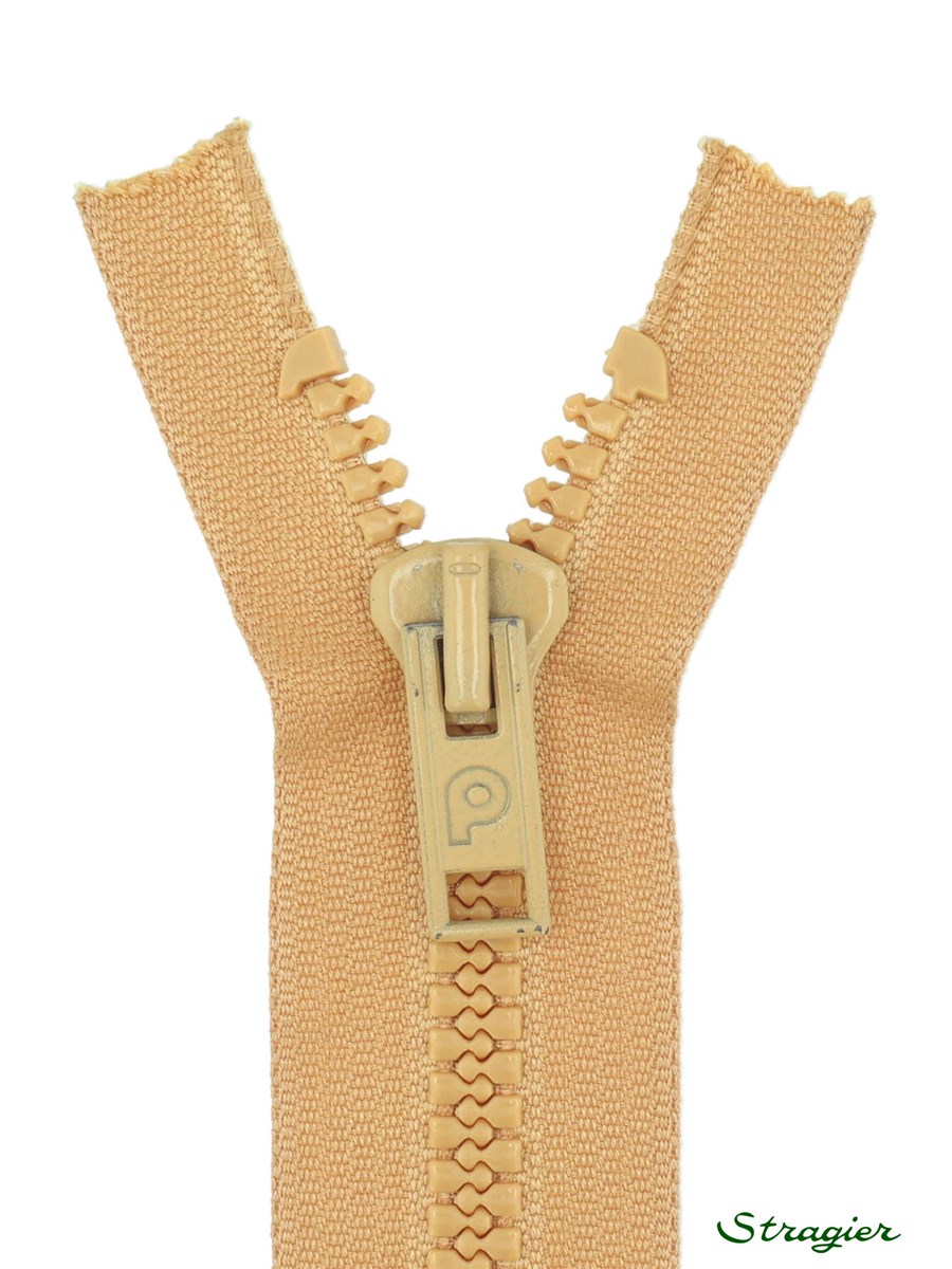 Zip - maille moulée 8mm - Séparable - Tan - 25 cm