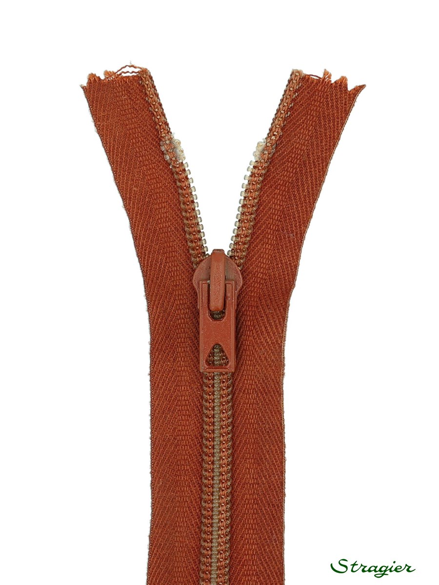 Spiral Zip - 6mm - Open End - Rouille foncé - 45 cm