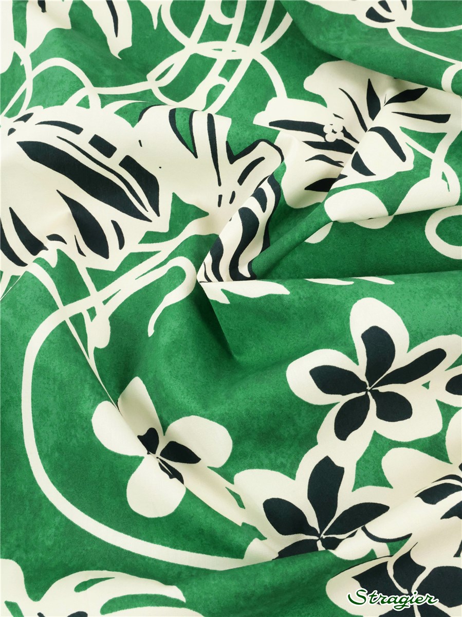 Popeline Coton peigné - Toscano - Vert Emeraude