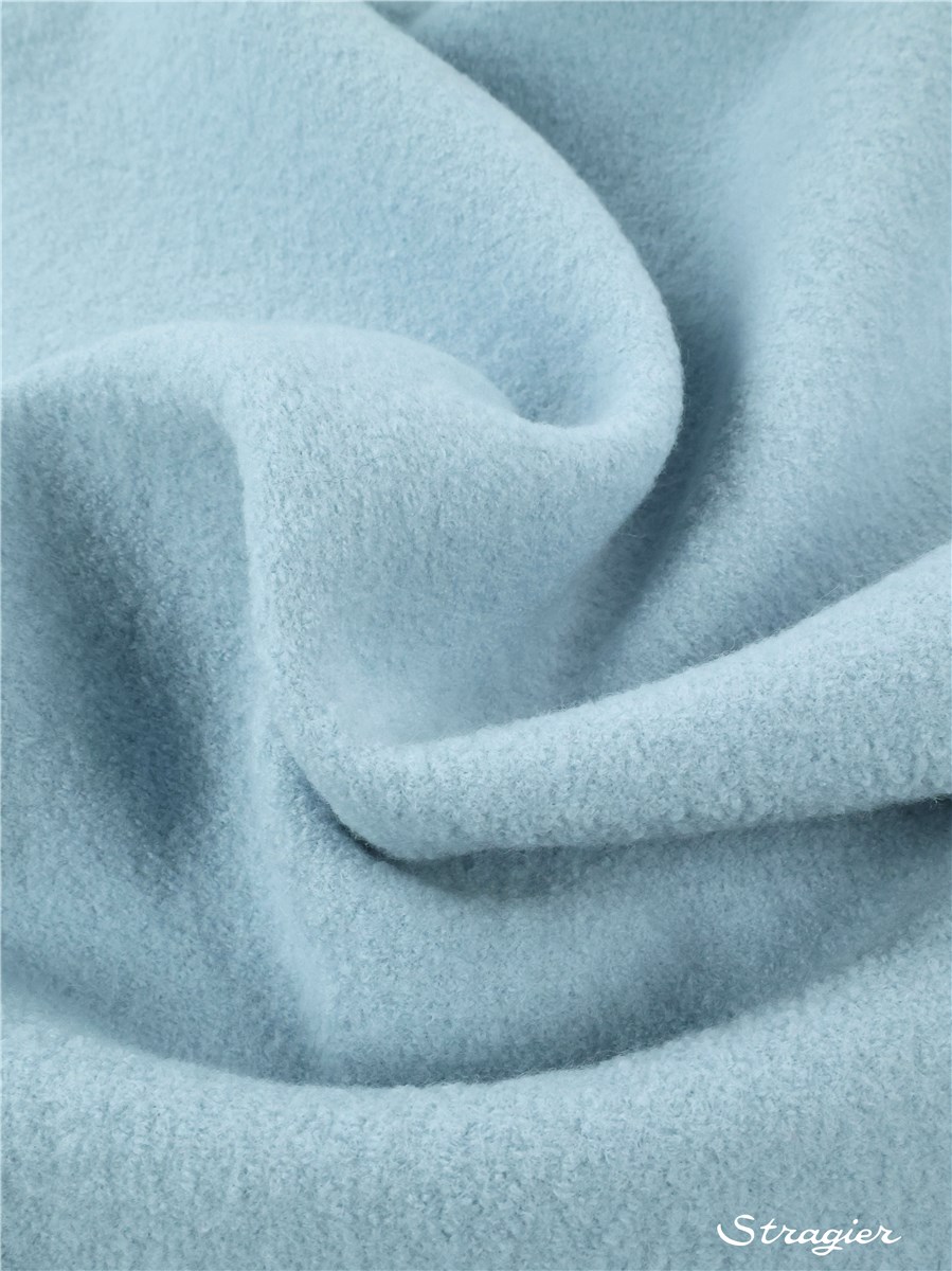 Boiled Merino Wool -520gr/sqm - Plain - Bleu glacier