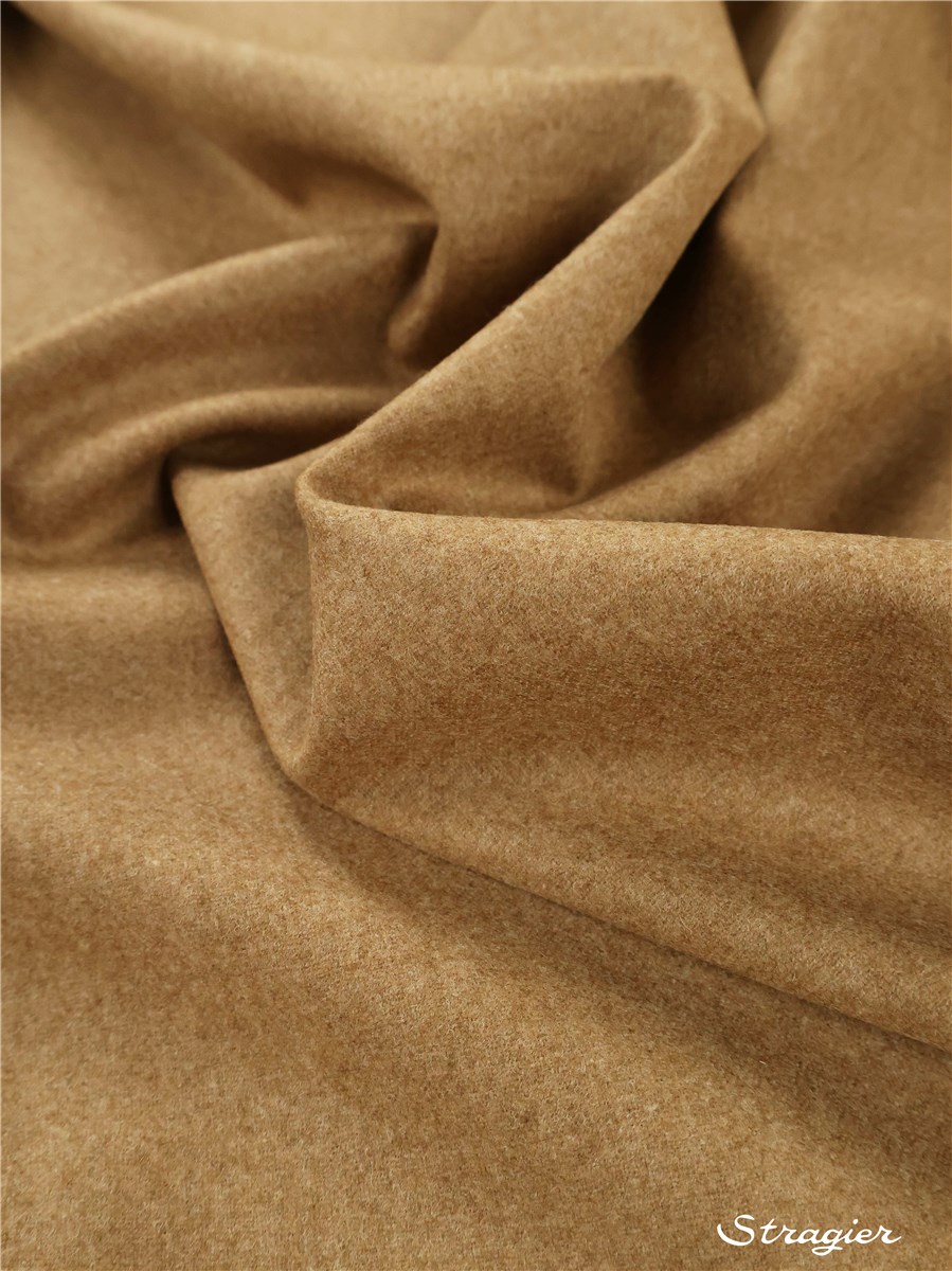 Fulled Merino Wool - Plain - Camel