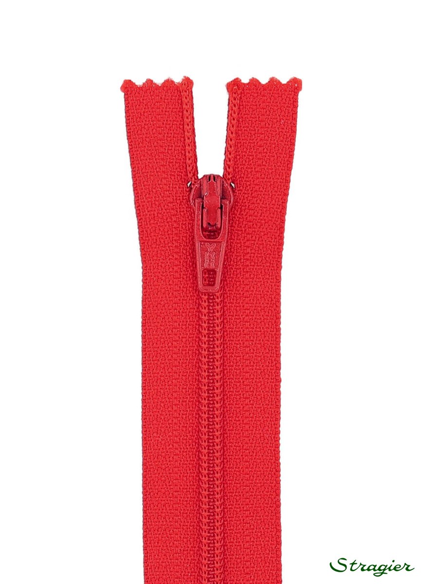 Spiral Zip - 4mm - Close End - Rouge Rubis - 30 cm