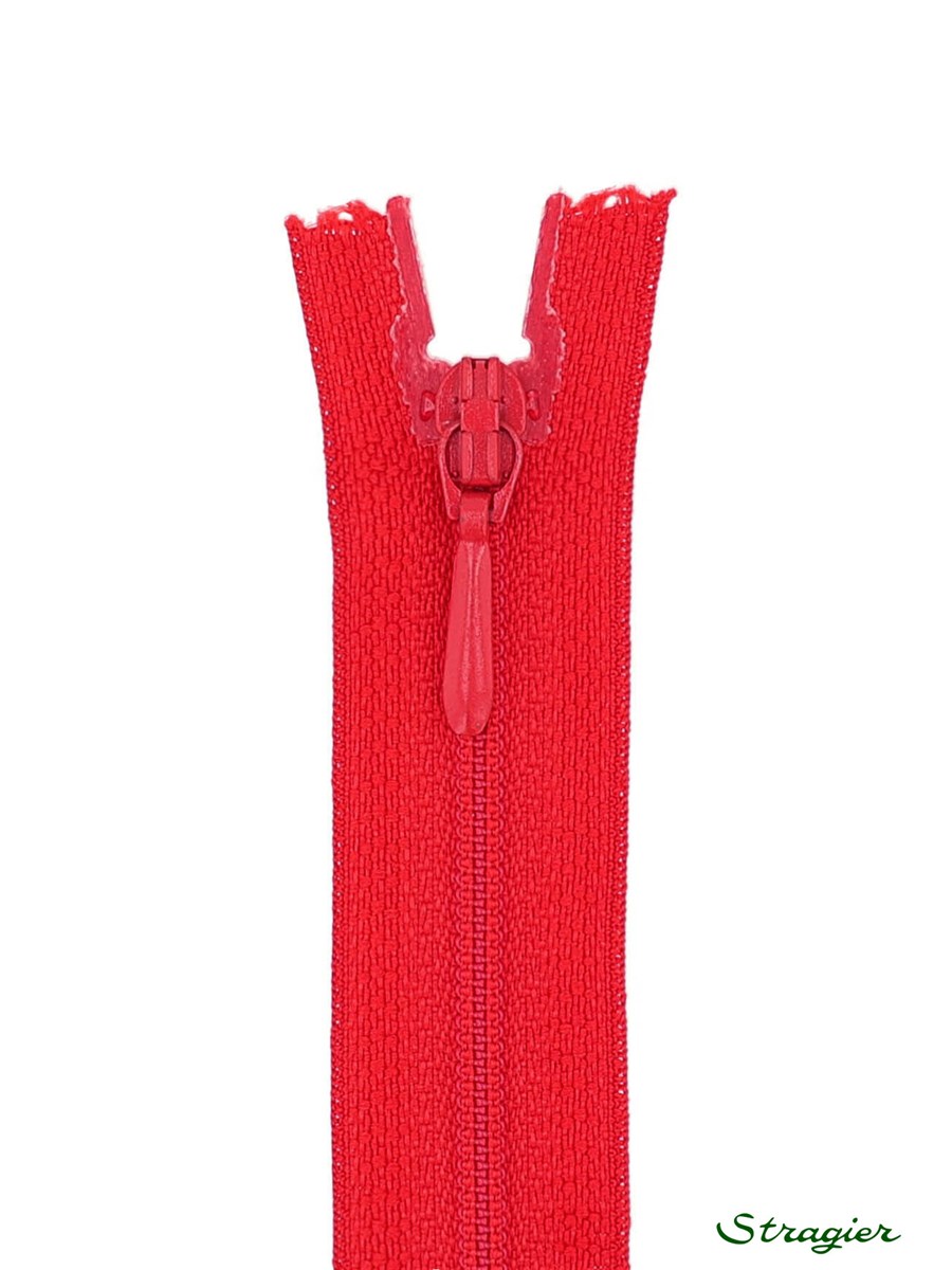 Spiral Zip - 4mm - Close End - Rouge Rubis - 35 cm