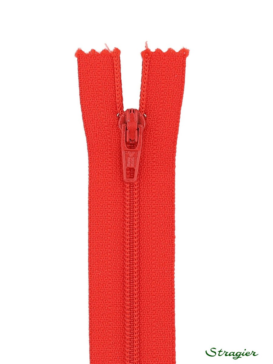 Spiral Zip - 4mm - Close End - Rouge Tomate - 15 cm
