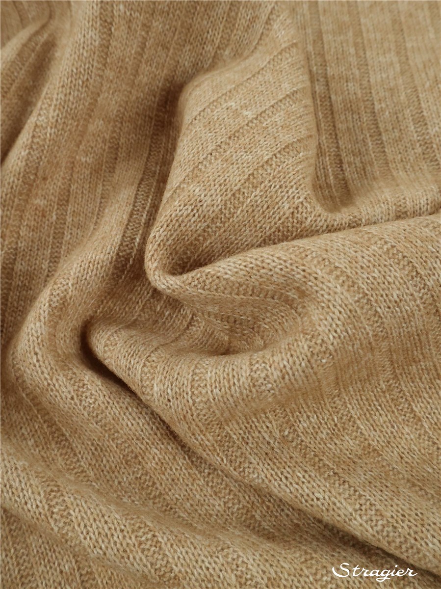 Jersey de Laine - souple - Uni - Camel Clair