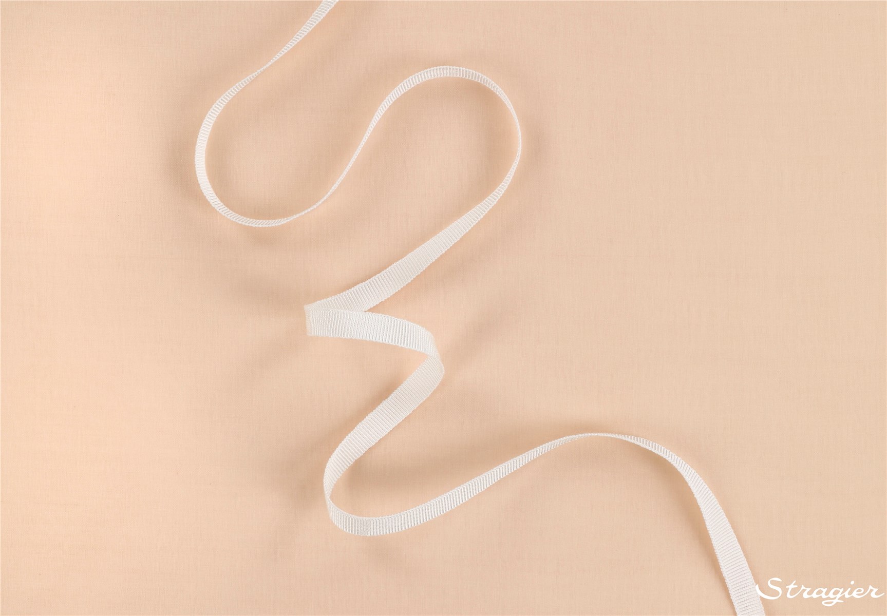 Satin Grosgrain - Uni - Ivoire Clair Stragier - 7 mm