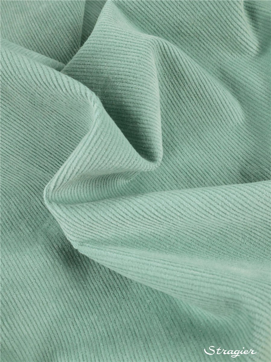 Velours Milleraies Stretch - côte 1mm - Uni - Eucalyptus