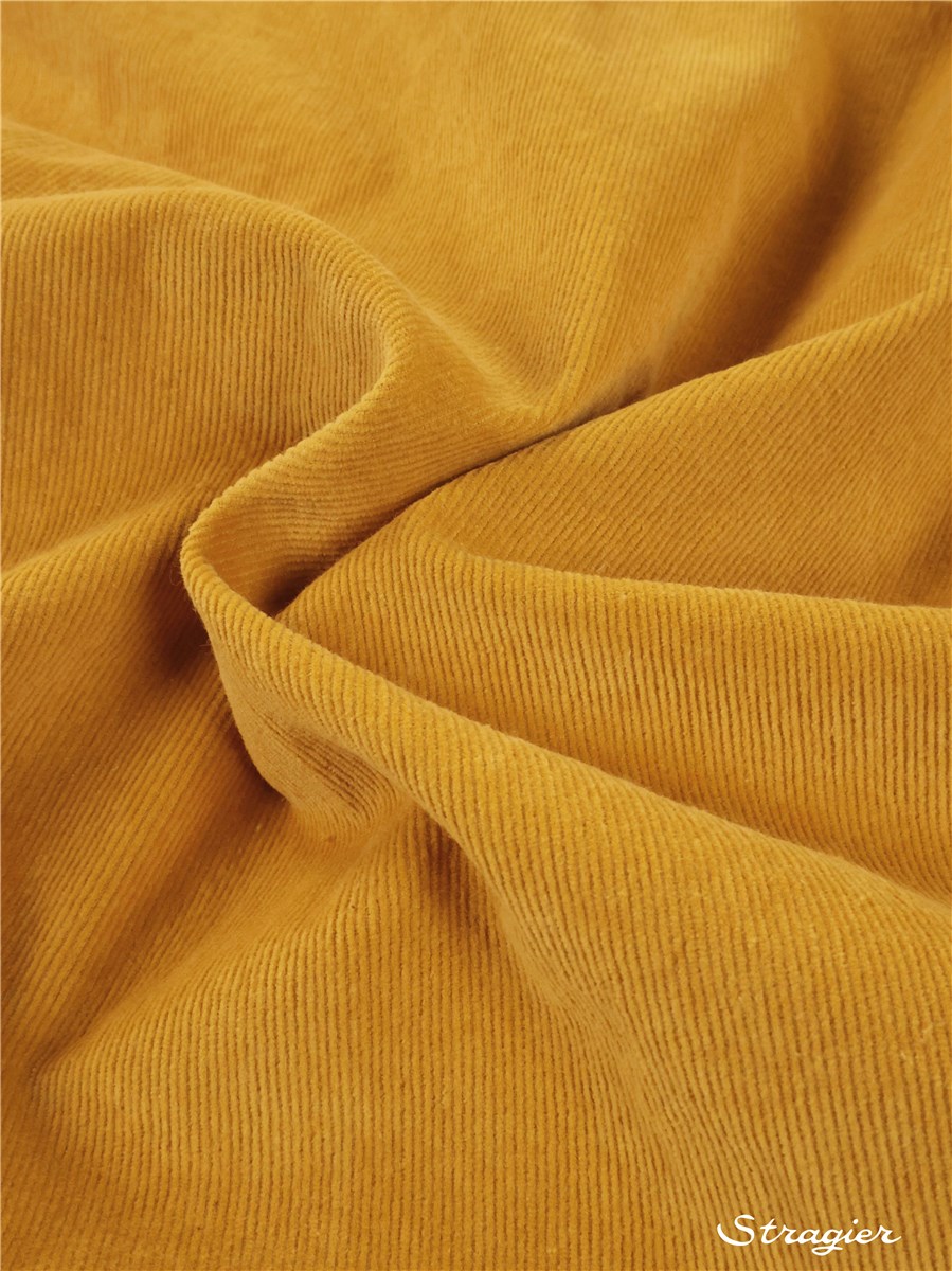 Baby Cord - Stretch - 1mm Rib - Uni - Safran