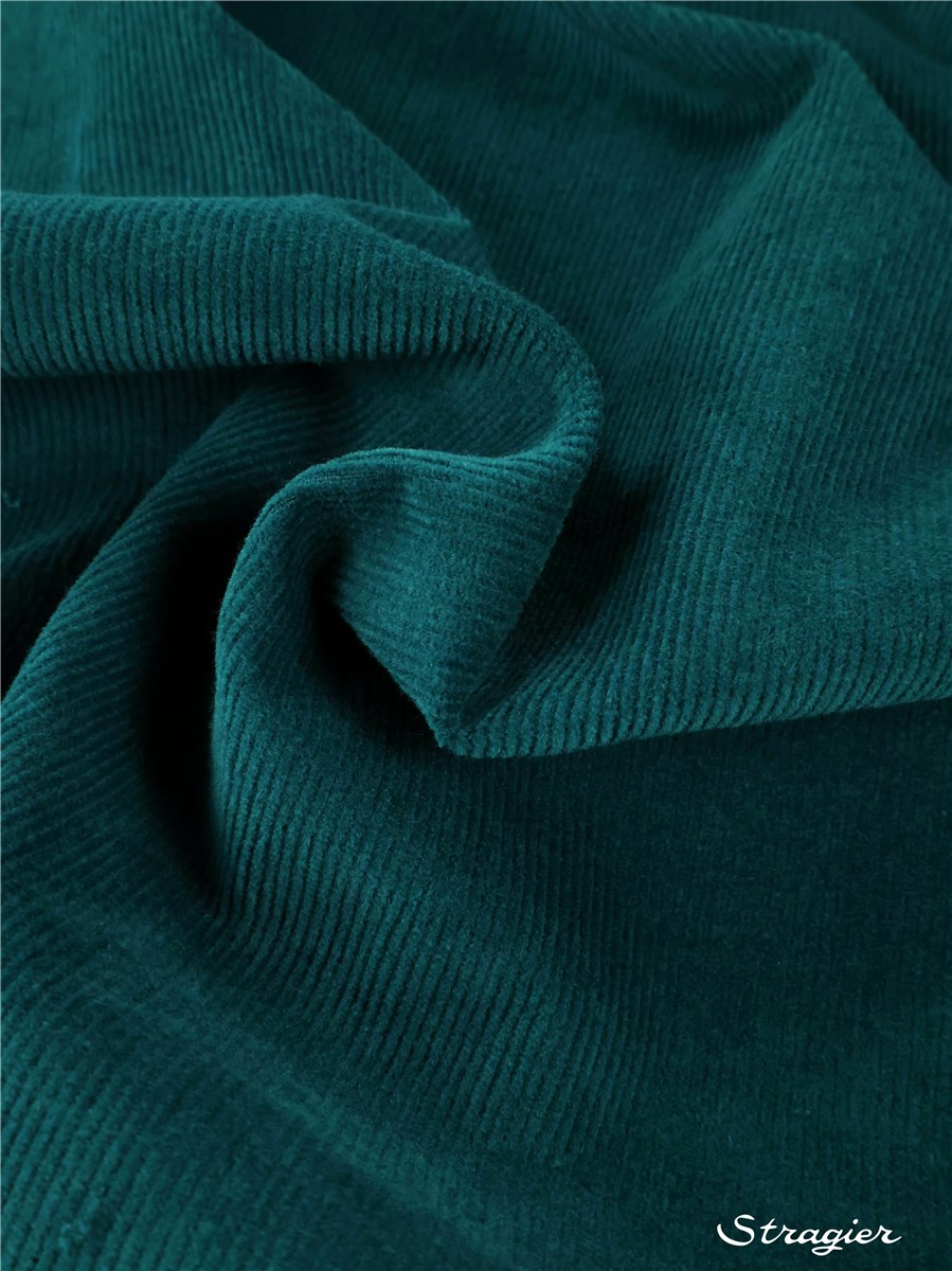 Baby Cord - Stretch - 1mm Rib - Uni - Vert Canard