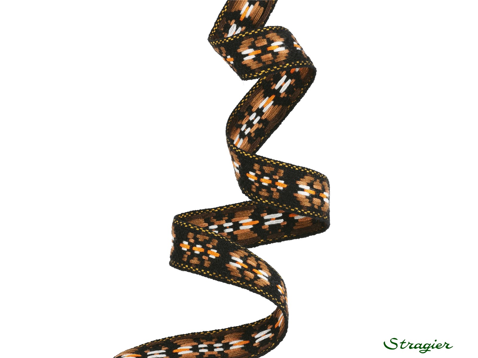 Galon tissé - Aspen - Noisette-Noir - 20 mm