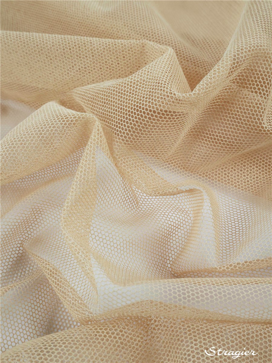 Cotton Bobbin Tulle - Uni - Peau - 145 cm