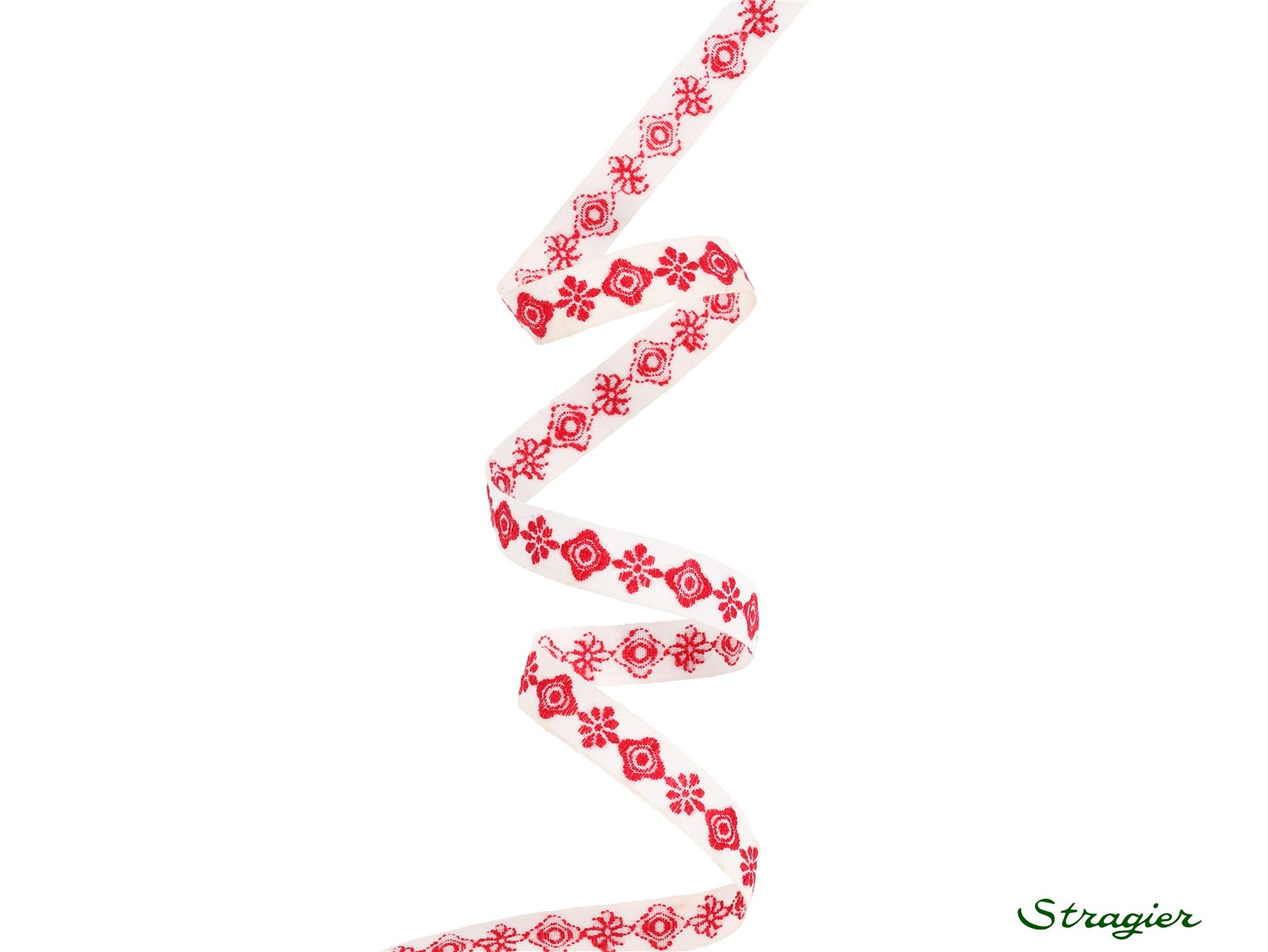 Woven Ribbon - Pure Cotton - Elouan - Rouge - 10 mm