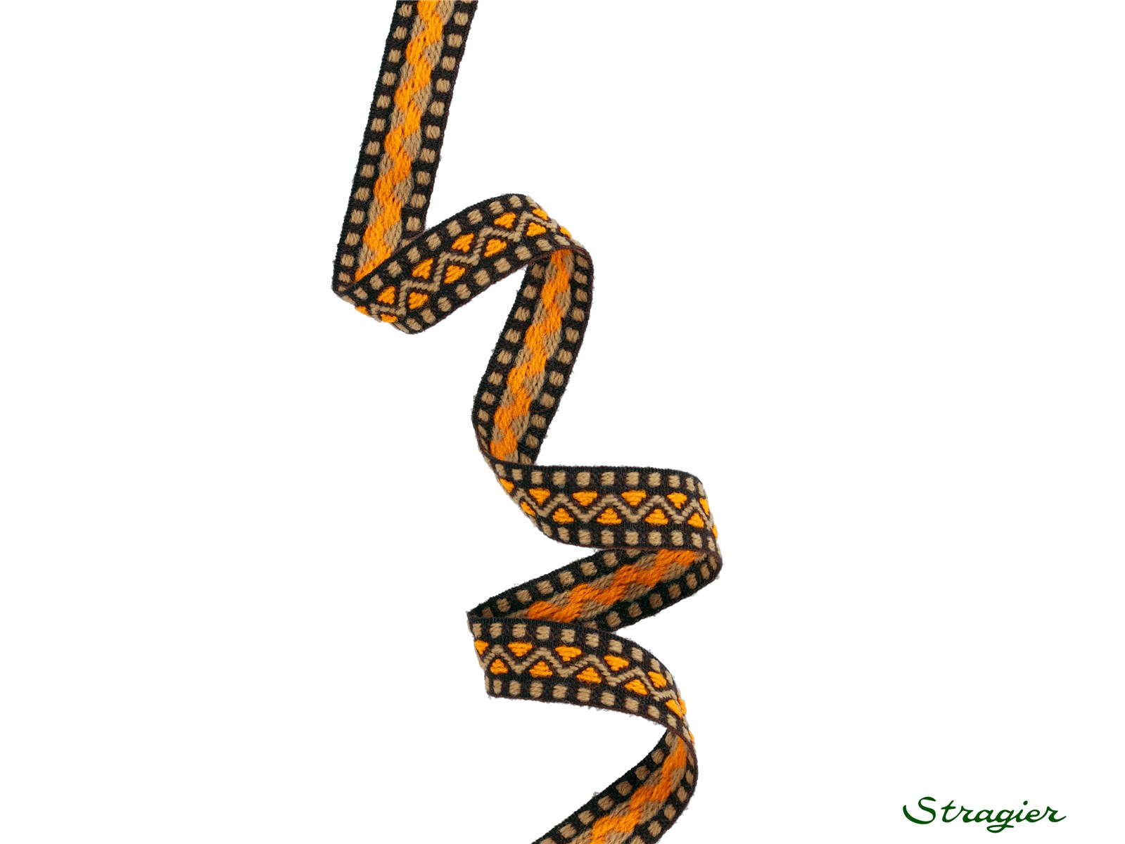 Galon tissé - Tepic - Camel-Orange - 15 mm