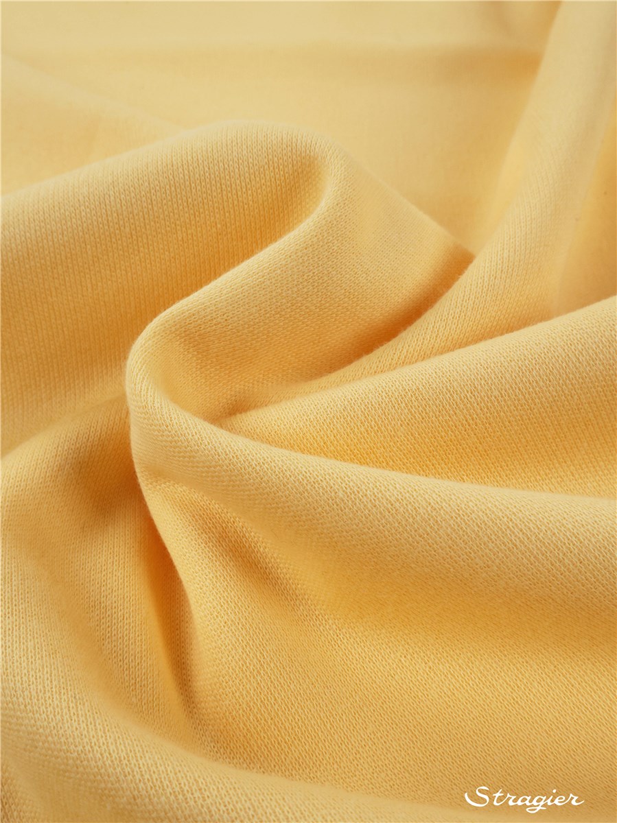 Knitted Fabric - Sweatshirt - extra quality - Plain - Jaune Poussin