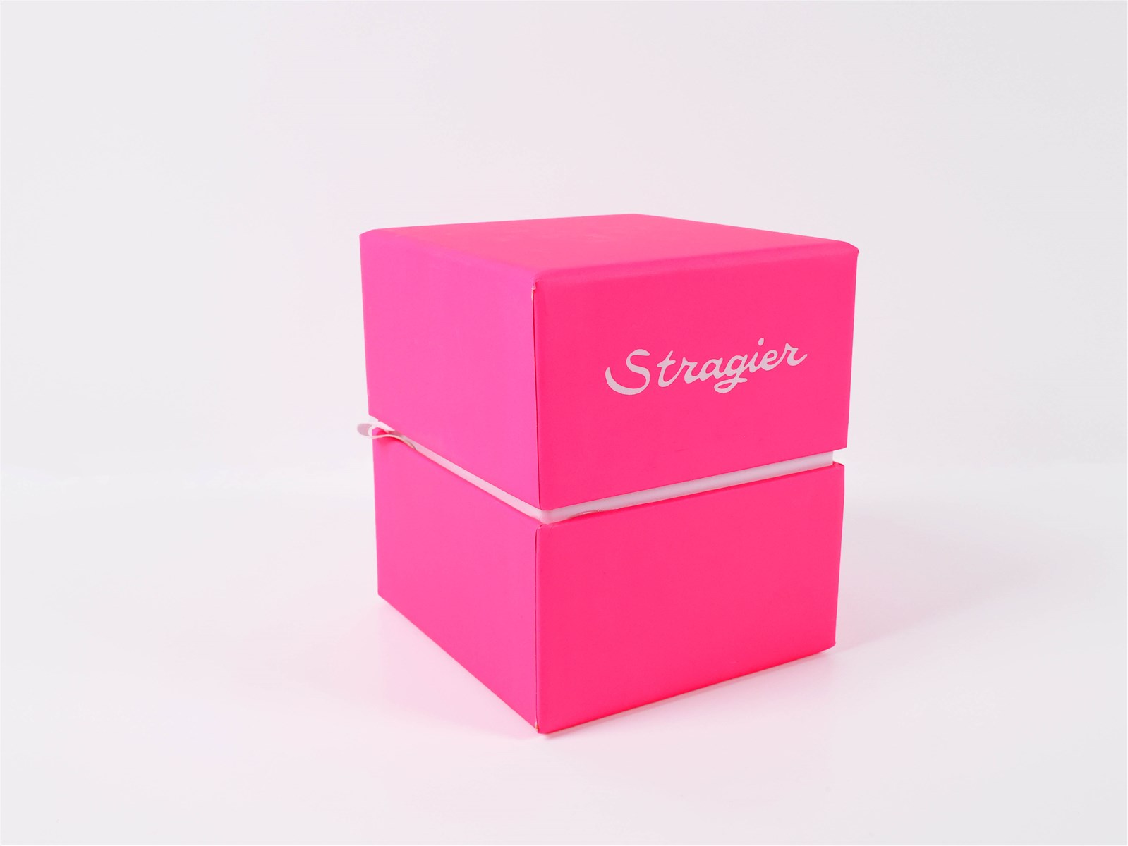 Boîte Exclusive Stragier - - Rose Fluo - 10x11x12 cm