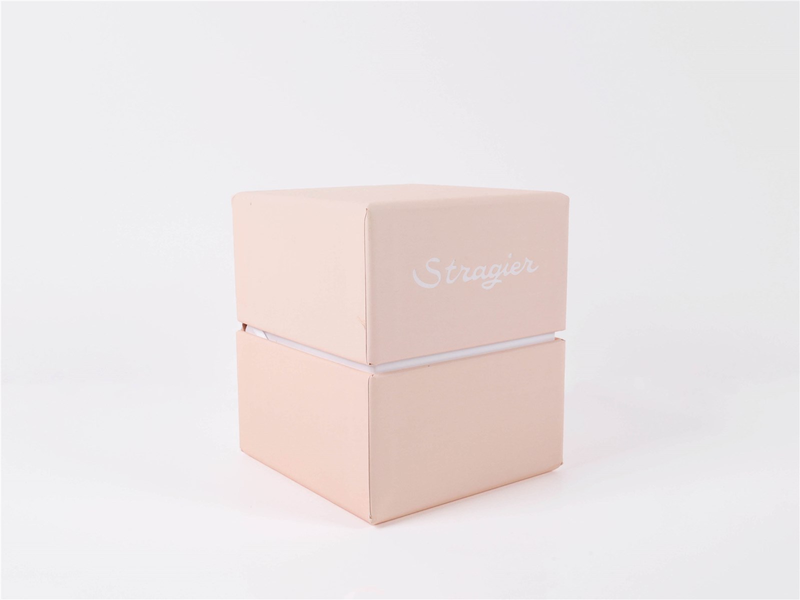 Boîte Exclusive Stragier - - Rose Perle - 10x11x12 cm
