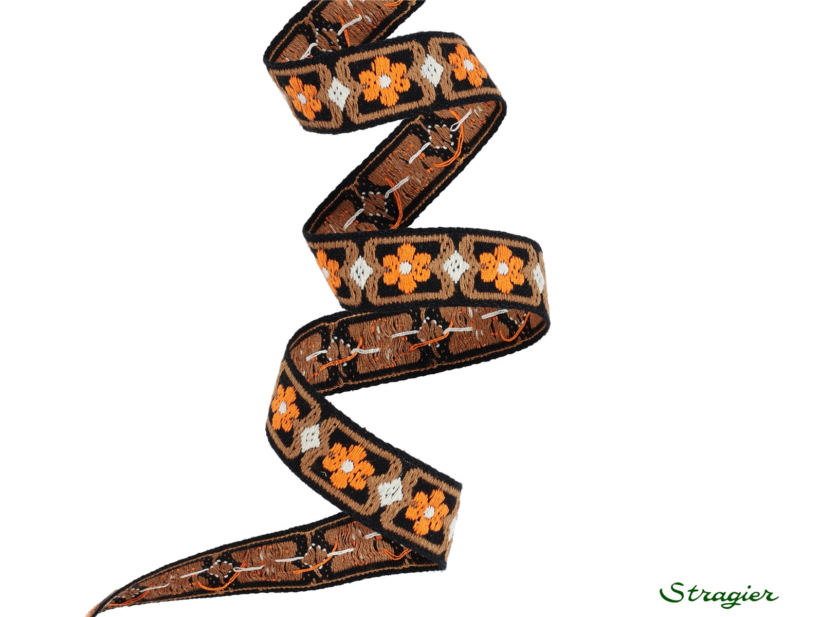 Woven Ribbon - Pure Cotton - Janis - Camel-Orange - 20 mm