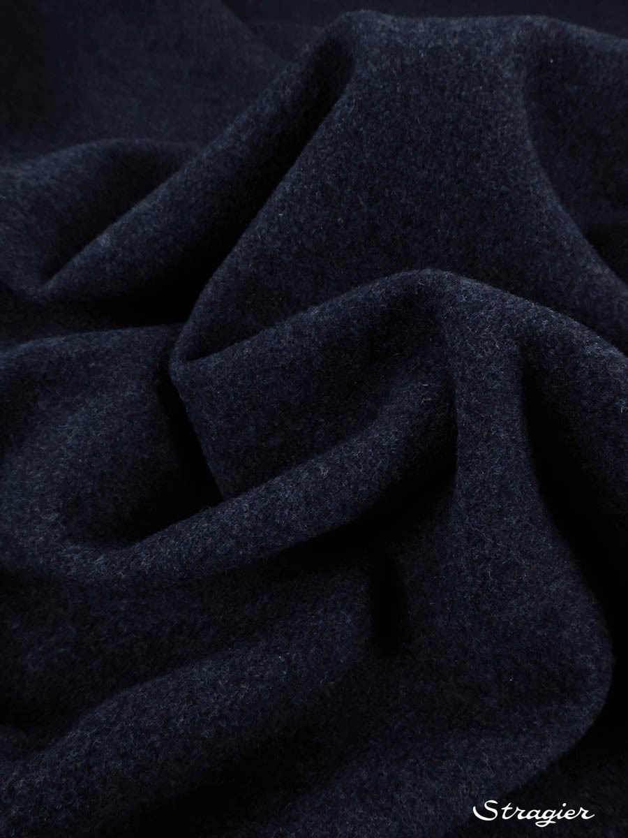 Velvet Wool - Coat - Plain - Marine Indigo