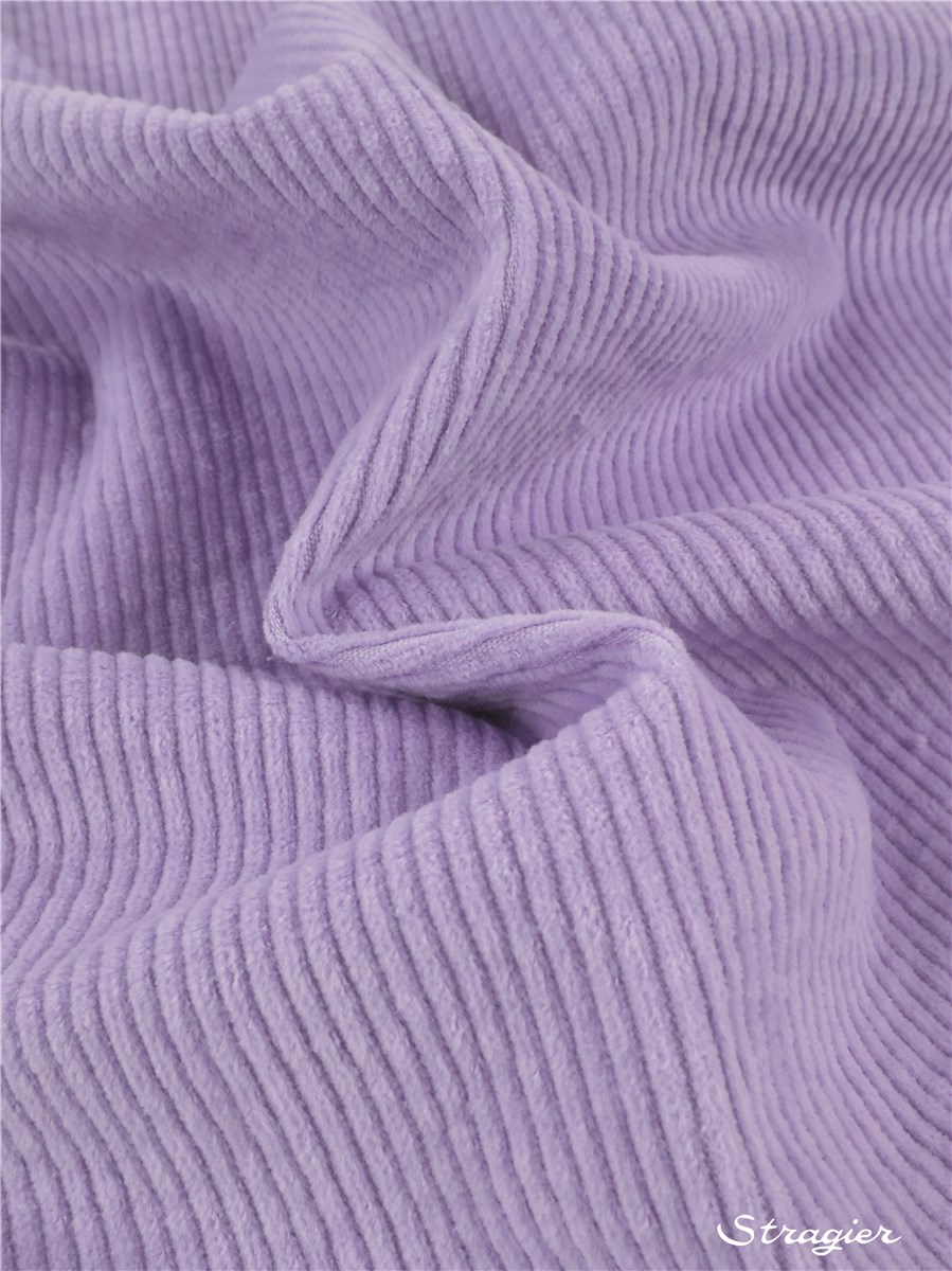 Velours côtelé Stretch - côte 4mm - Uni - Lilas clair 