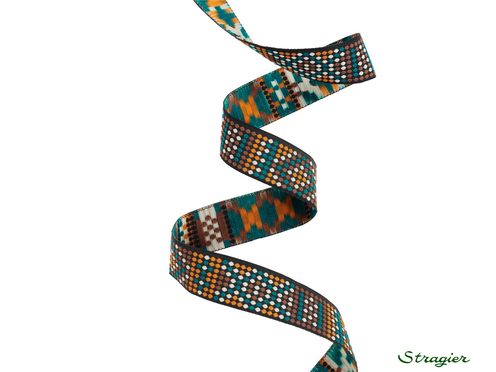 Woven Ribbon - Oruro - Orange-Canard - 20 mm