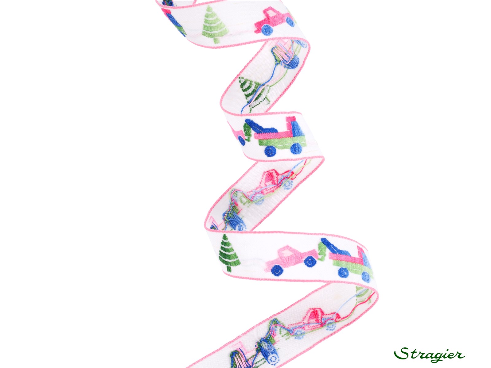 Woven Ribbon - Martin - Rose-Vert - 20 mm