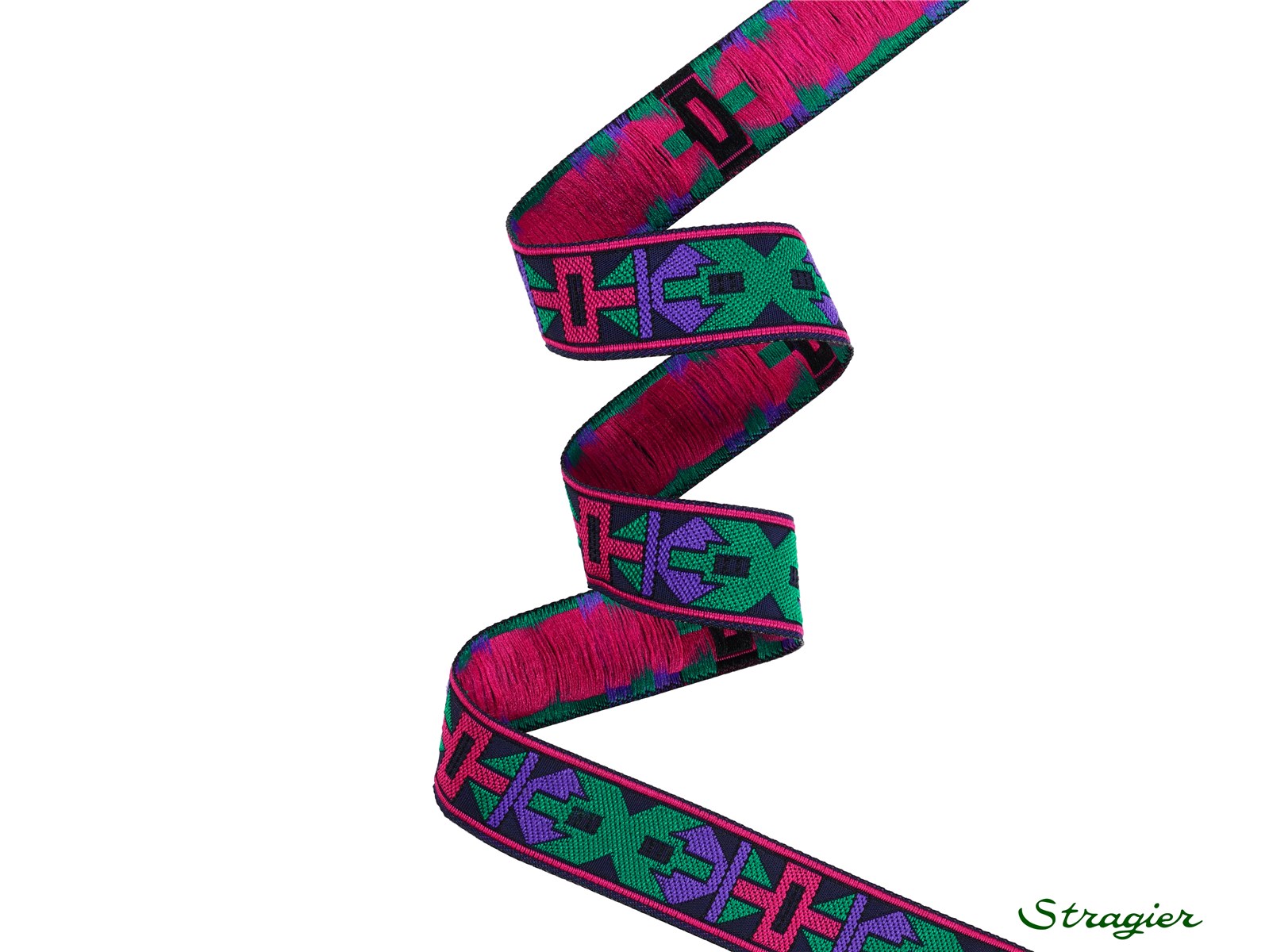 Woven Ribbon - Tekoa - Vert-Mauve - 20 mm