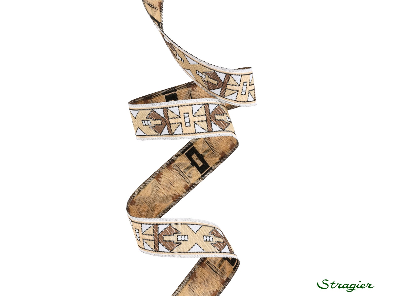 Galon tissé - Tekoa - Brun-Beige - 20 mm