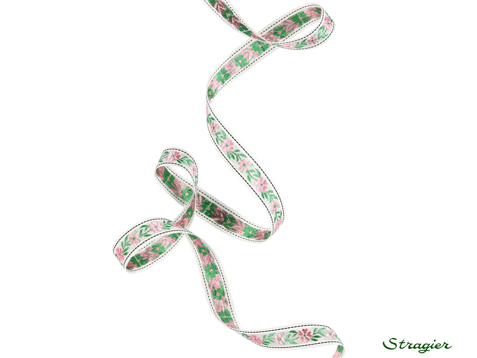 Galon tissé - Lina - Rose - 10 mm