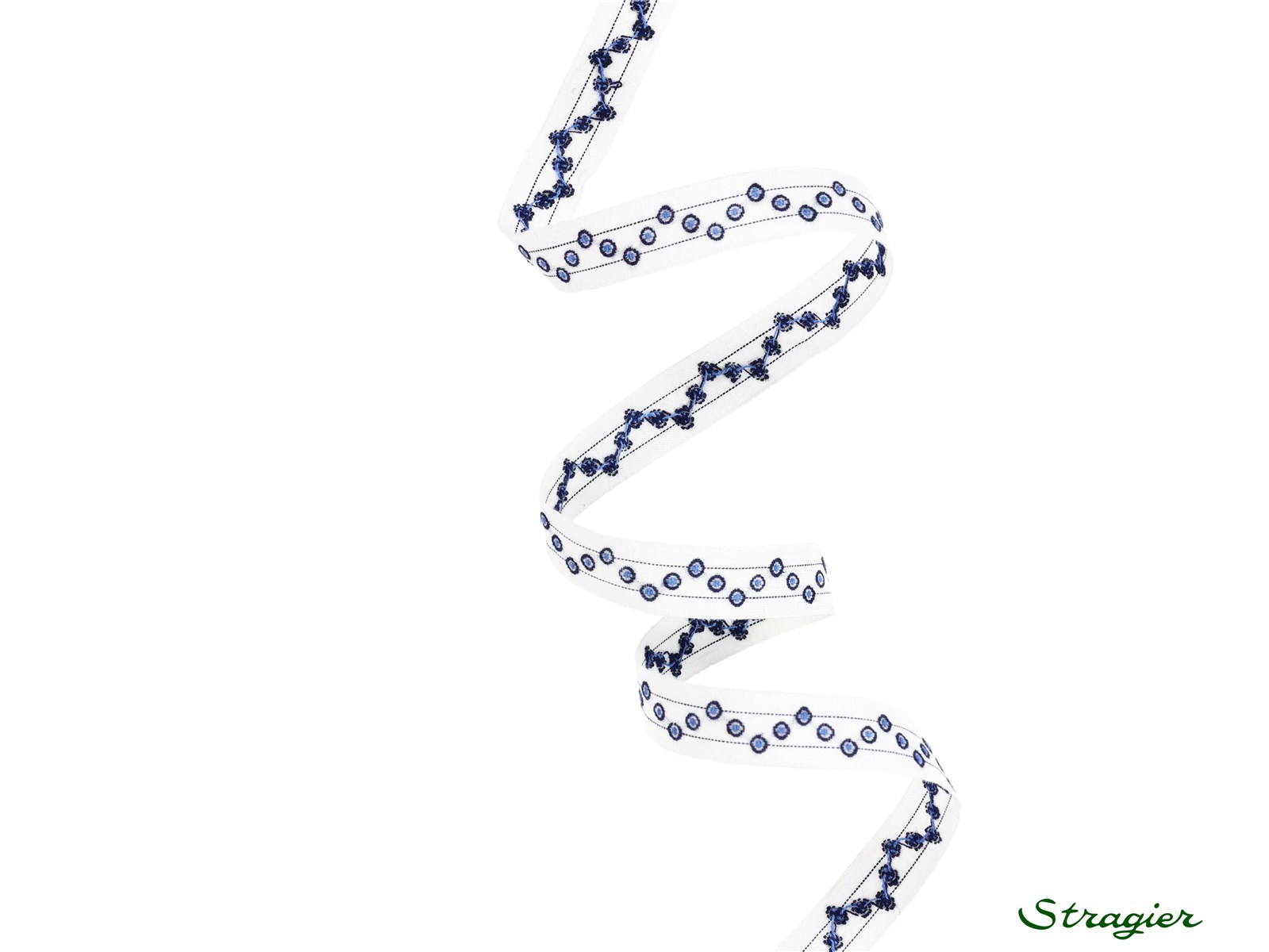 Galon Tissé pur Coton - Petillie - Marine-Jeans - 12 mm