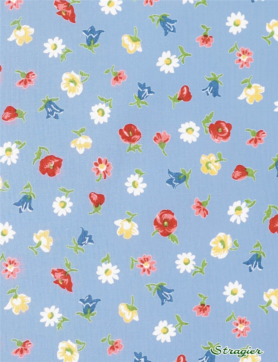 Cotton Batiste - Optiflora - Bleu Riviera