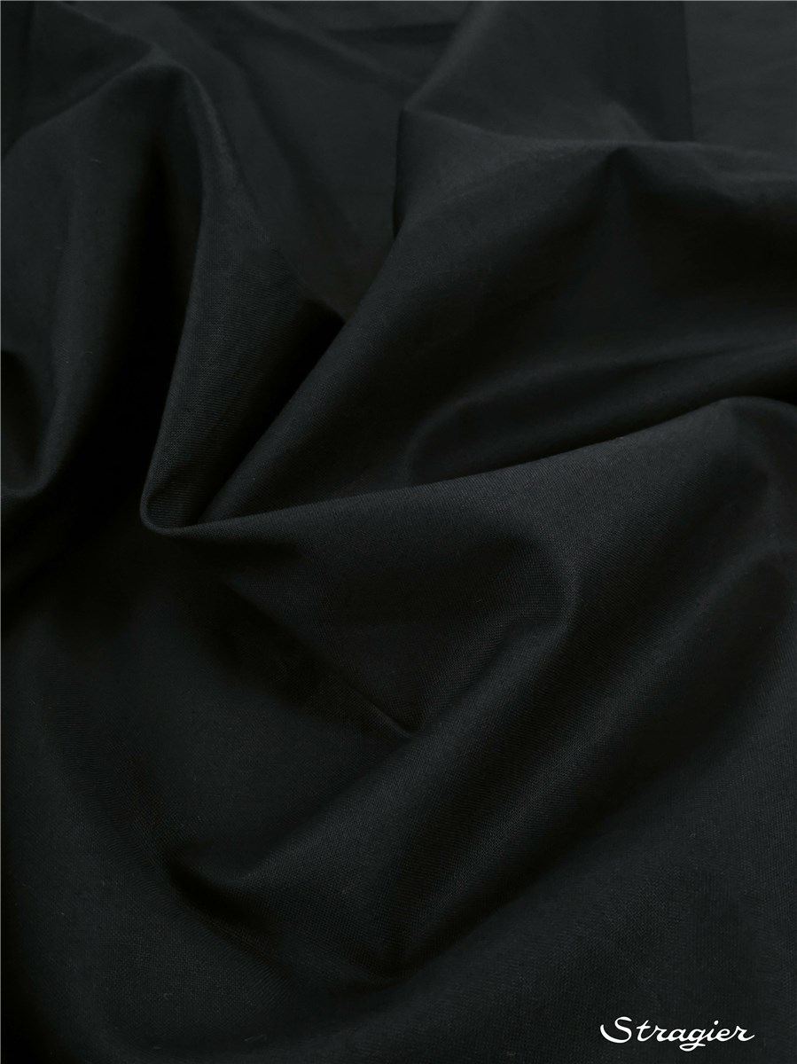Cotton Percale - Plain - Noir - 240 cm