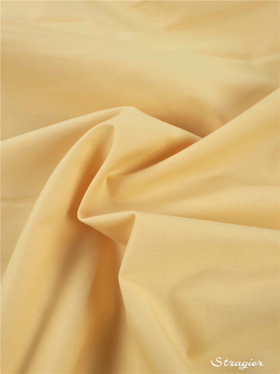 Cotton Percale - Plain - Jaune Paille - 295 cm