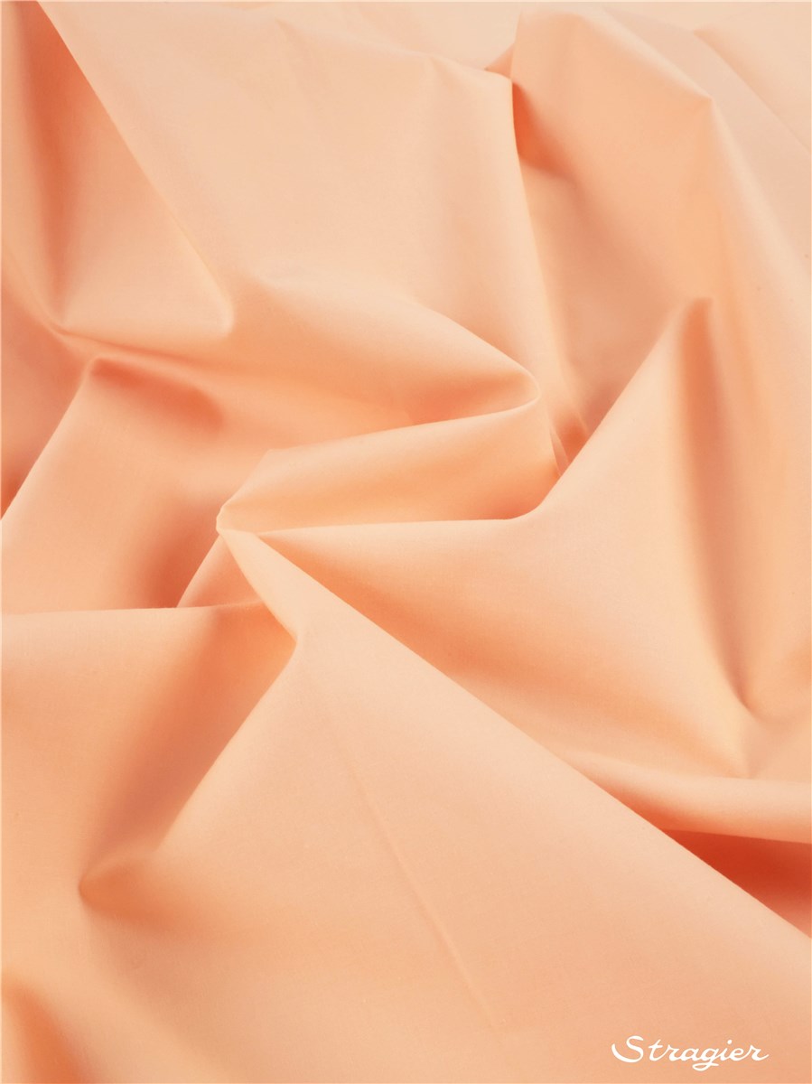 Percale de Coton - Uni - Melon - 235 cm