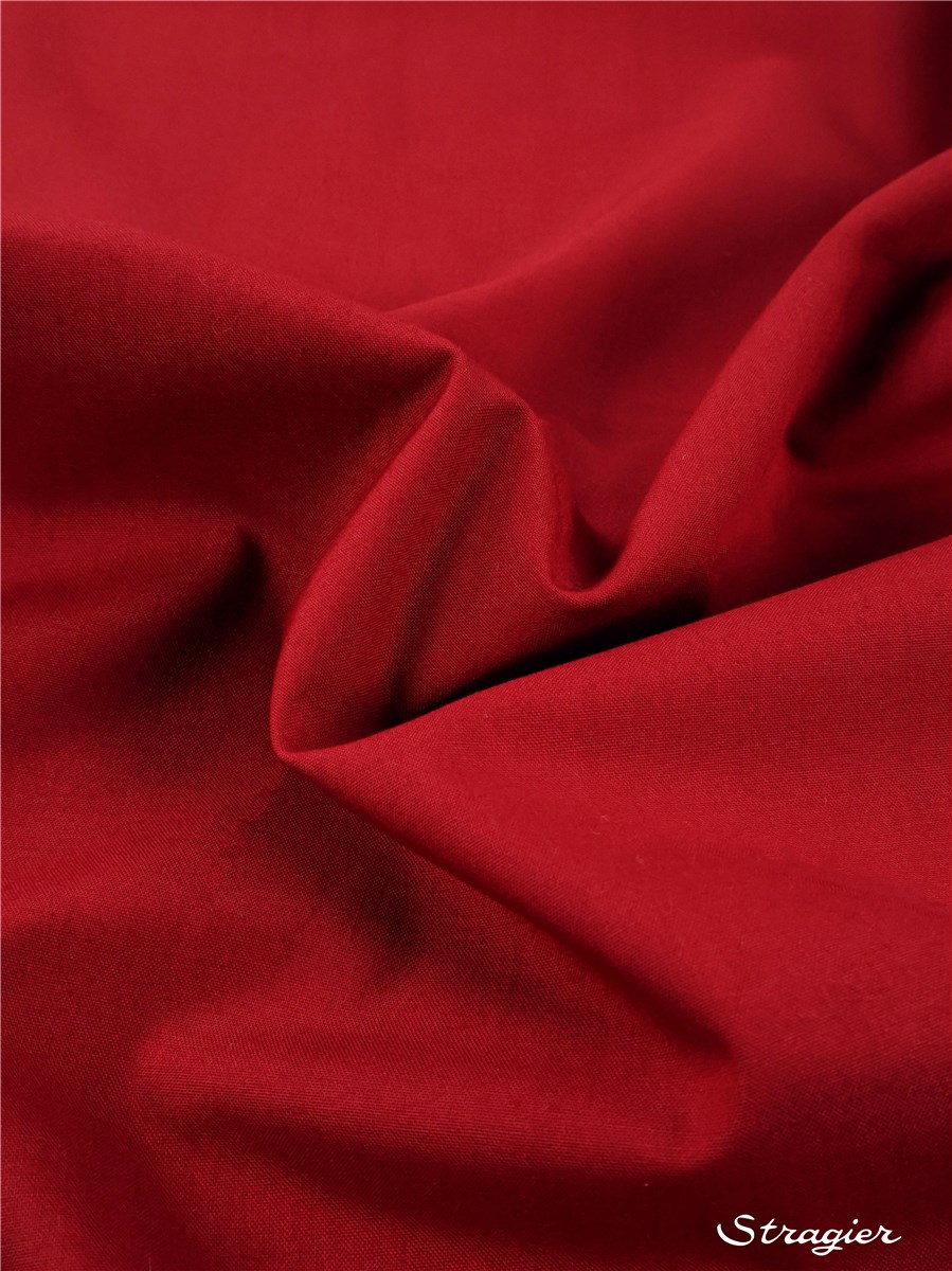 Cotton Percale - Plain - Rouge Peony - 240 cm