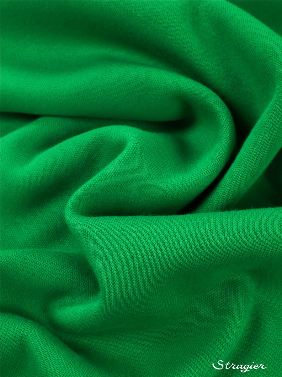 Knitted Fabric - Sweatshirt - extra quality - Plain - Vert Emeraude