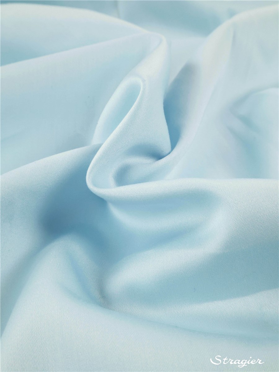 Satin de Coton longues fibres - Uni - Bleu Ciel - 275 cm