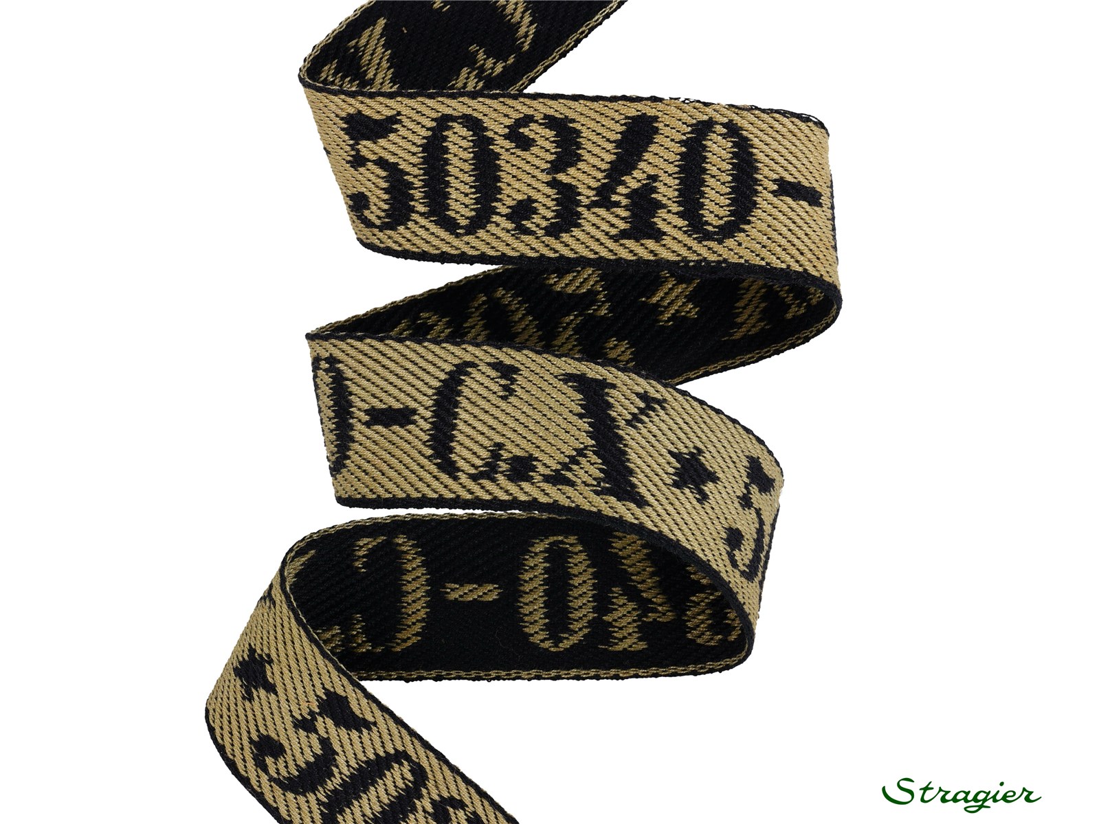 Woven Ribbon - Pure Cotton - 50340 - Khaki doré - 30 mm